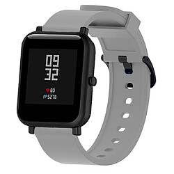 Bracelet en silicone 20mm souple gris pour votre Xiaomi Amazfit Bip