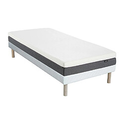 Vente-Unique Ensemble 90 x 190 cm sommier tapissier + matelas mousse HD 7 zones et accueil mémoire de forme déhoussable ép.20cm - KELIH de YSMÉE