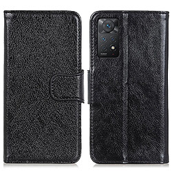 Etui en PU texture nappa, noir pour votre Xiaomi Redmi Note 11 Pro 5G (Qualcomm)/Note 11 Pro 4G (MediaTek)