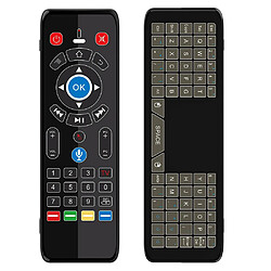 Universal Tableau tactile rétroéclairé jeux mini clavier pour souris aérienne signaux sons gyroscopes à distance gamme 2.4G infrarouge LED lumières TV box Smart TV | télécommande