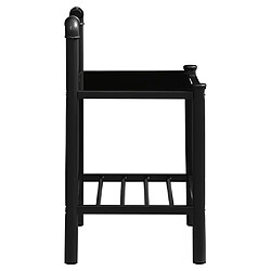 Avis vidaXL Table de chevet Noir 45x34,5x62,5 cm Métal et verre