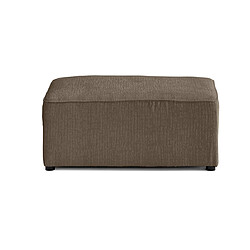 Bestmobilier Topaze - pouf - en tissu velours relief pas cher