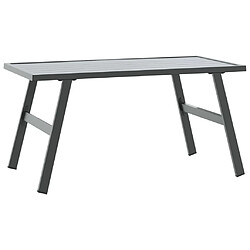 Acheter vidaXL Table basse de jardin noir 90x45x35 cm acier enduit de poudre