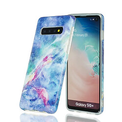 Acheter Wewoo Coque Fashion Etui de protection en TPU pour Galaxy S10 Plus Blue Star