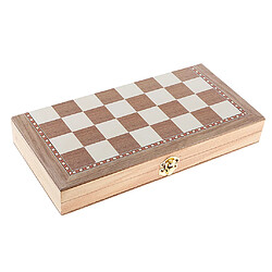 Jeu D'échecs En Bois Pliable - Planche Artisanale Avec Des Pièces Supplémentaires En Bois Clair