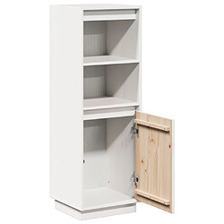 Acheter vidaXL Buffet haut Blanc 37x34x110 cm Bois massif de pin