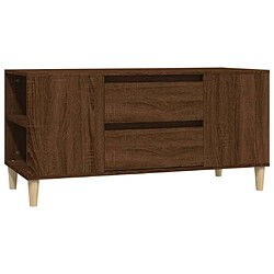 vidaXL Meuble TV Chêne marron 102x44,5x50 cm Bois d'ingénierie