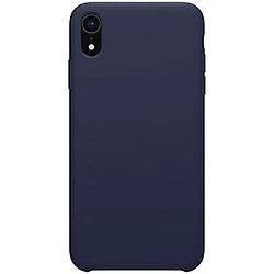 Universal Étui en silicone liquide bleu foncé pour votre Apple iPhone XR