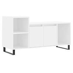 Maison Chic Meuble TV scandinave - Banc TV pour salon Blanc 100x35x55 cm Bois d'ingénierie -MN28226