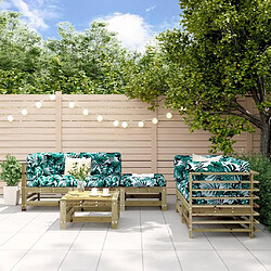 Maison Chic Salon de jardin 6 pcs - Table et chaises d'extérieur - Mobilier/Meubles de jardin Moderne bois de pin imprégné -MN54986