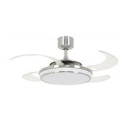 Boutica-Design Ventilateur Evo1 122cm Chromé brossé Rétractable