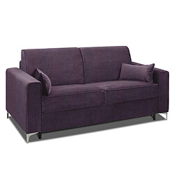 Inside 75 Canapé convertible express JACKSON 120cm comfort BULTEX® 12cm sommier lattes RENATONISI tweed violet