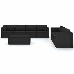 Avis Maison Chic Salon de jardin 9 pcs + coussins - Mobilier/Meubles de jardin - Table et chaises d'extérieur Résine tressée Noir -MN47377