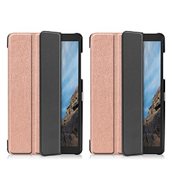 Avis Etui en PU avec socle tripliure or rose pour votre Samsung Galaxy Tab A 8 (2019) SM-T290 T295