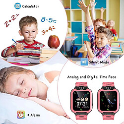 Chrono Montre Connectée Enfant 14 Jeux-MP3 Musique, Vidéo Caméra Montre Connectée pour Enfant SOS Appels Téléphoniques Réveil Calculatrice Smartwatch Enfant Filles Garçons Cadeau avec 1GB SD Card( Rose)