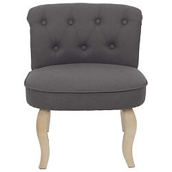 Avis The Home Deco Factory Fauteuil en bois et tissu Eleonore Gris, Taupe.