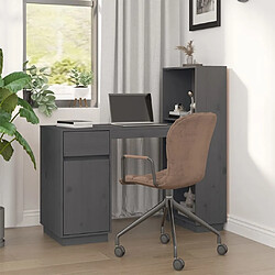 Maison Chic Bureau,Table de travail pour chambre Gris 110x53x117 cm Bois massif de pin -GKD64540