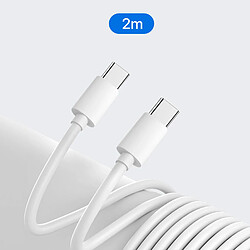 Apple MLL82 - Câble USB Type-C à Type-C (2m, Blanc) - Original, Blister pas cher