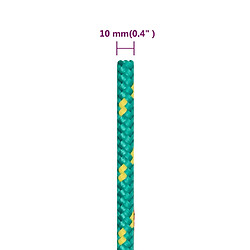 vidaXL Corde de bateau Vert 10 mm 50 m Polypropylène pas cher