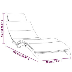 vidaXL Chaises longues lot de 2 avec coussins Bois massif de teck pas cher