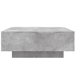 Acheter vidaXL Table basse gris béton 80x80x31 cm bois d'ingénierie