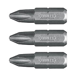 STANLEY 3 embouts de vissage Phillips PH2 25mm