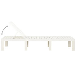 Acheter Maison Chic Chaise longue | Transat Bain de soleil plastique blanc -GKD88912