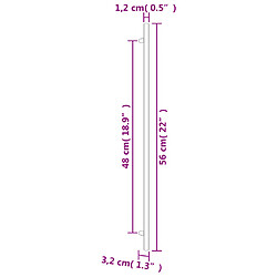 vidaXL Poignées d'armoire 10 pcs bronze 480 mm acier inoxydable pas cher