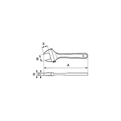 Bahco - Clé à molette à écrou latéral avec finition chromée 750 mm - 97C