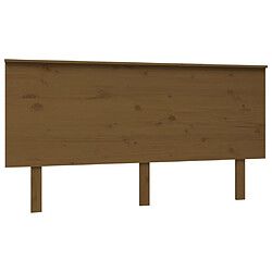 Maison Chic Tête de lit scandinave,Meuble de chambre Marron miel 154x6x82,5 cm Bois massif de pin -MN64091