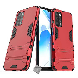 Htdmobiles Coque rigide anti choc pour Oppo A16 / A16s + film ecran - ROUGE