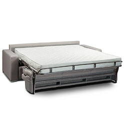 Inside 75 Canapé lit 4-5 places INTENSO XXL convertible EXPRESS lattes couchage 180cm tweed gris silex matelas 16 cm