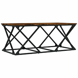 Maison Chic Table basse,Table Console Table d'appoint, Table pour salon chêne fumé 100x49x40 cm bois d'ingénierie -MN29790