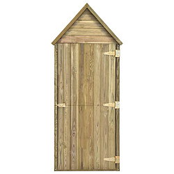 Avis vidaXL Abri à outils de jardin et porte 69,5x32x178cm Pinède imprégnée