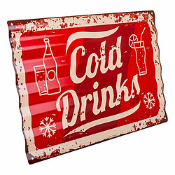 Plaque Murale Alexandra House Living Cold Drink Fer 59 x 1 x 40 cm