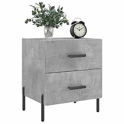 Avis Maison Chic Tables de chevet 2pcs - Table basse Table de nuit - gris béton 40x35x47,5cm bois d’ingénierie -MN78821