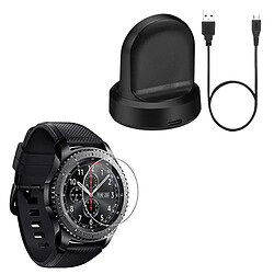 PHONECARE Kit Chargeur USB + Film Protecteur D'Écran en Verre - Samsung Gear S3 Frontier