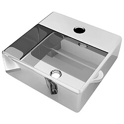 vidaXL Lavabo avec trou pour robinet 38x30x11,5 cm Céramique Argenté