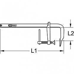 KS TOOLS 145.0301 Serre-joints de charpentier - L.160 mm