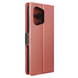 Avizar Étui pour Oppo Reno 8 5G Portefeuille Support Finition Striée Slim Rose / Gris