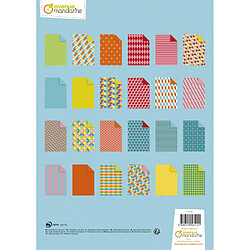 Ac-Deco Lot de 96 feuilles de papier - Geometric - 21 x 1,8 x 29,7 cm - Multicolore pas cher