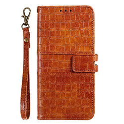 Etui en PU surface de crocodile marron pour votre Samsung Galaxy A41