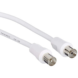 PremiumCord TV M/F, 75 Ohm, 10m câble coaxial IEC Blanc - Câbles coaxiaux (75 Ohm, 10m, 10 m, IEC, IEC, Male Connector/Female Connector, Blanc, 75 Ohm)