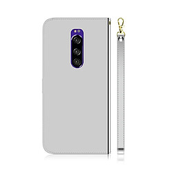 Avis Wewoo Housse Coque Etui à rabat horizontal en surface miroir avec pour Sony Xperia 1 et logements cartesporte-monnaie et lanière Argent