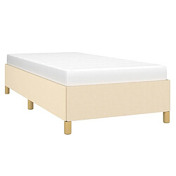 Avis Maison Chic Lit adulte - Lit simple Cadre de lit,Structure du lit Contemporain Crème 90 x 200 cm Tissu -MN94920