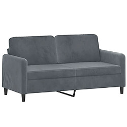 Acheter Maison Chic Canapé 2 places avec oreillers,Sofa de Salon,Canapé droit gris foncé 140 cm velours -GKD276151