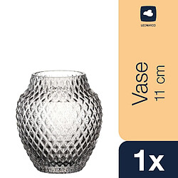 Leonardo Poesia 018669 Vase de Table en Verre fabriqué à la Main Gris 11 cm