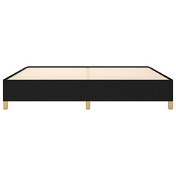 Maison Chic Lit adulte - Lit simple Cadre de lit,Structure du lit Contemporain Noir 200x200 cm Tissu -MN74055 pas cher