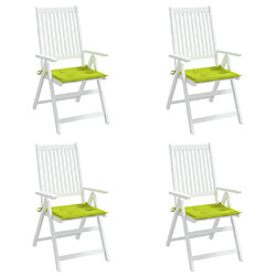 Avis vidaXL Coussins de chaise de jardin lot de 4 vert vif 40x40x3 cm