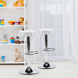 Superstool Tabouret haut bar et cuisine forme de capsule de bouteille design moderne Dallas | Blanc